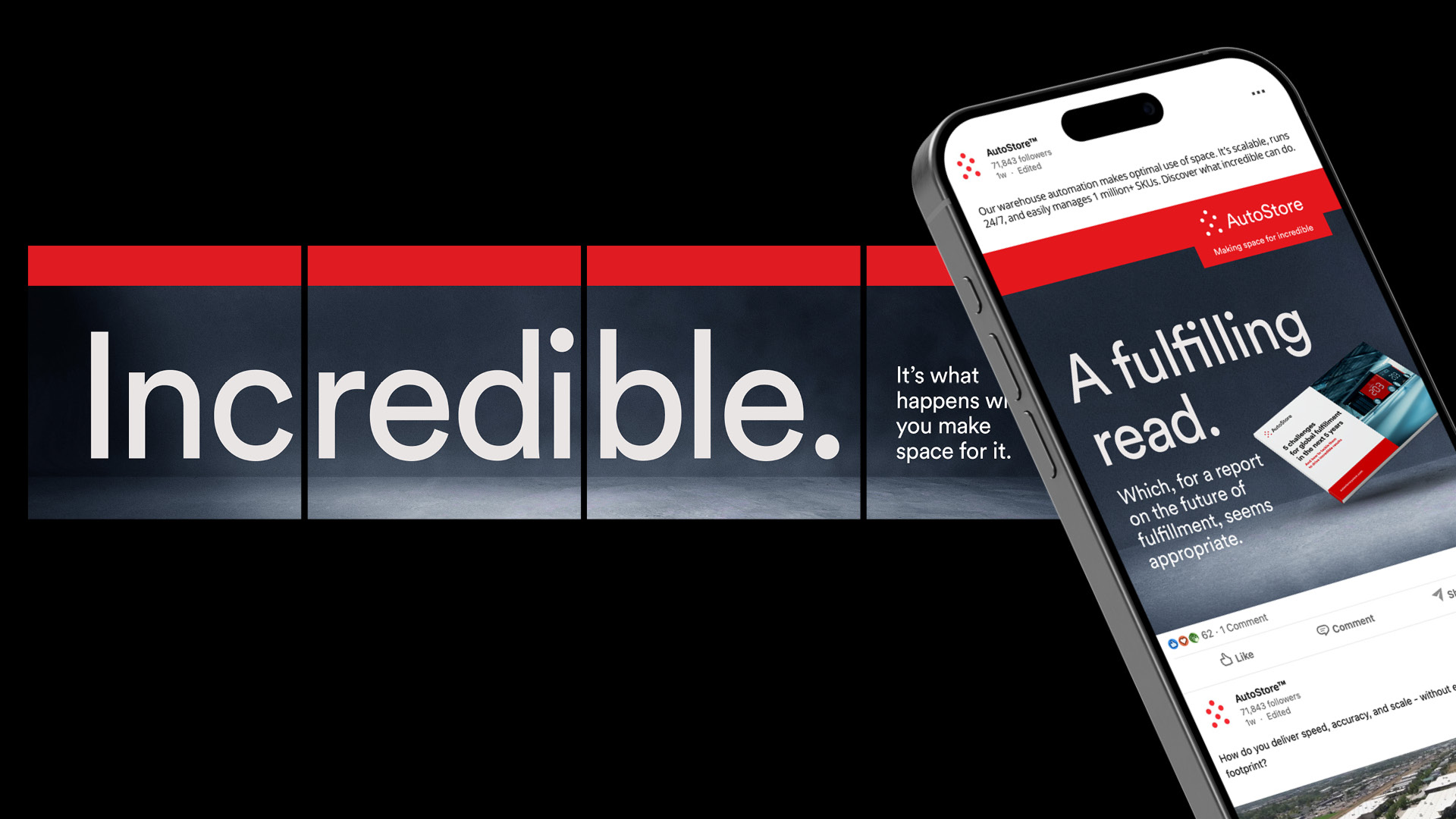 Autostore social campaign 'A fulfilling read'